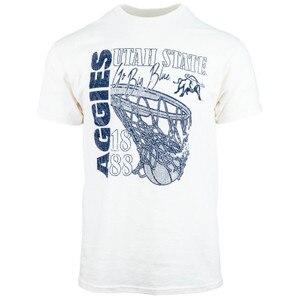 Utah state basketball graphic cream unisex t-shirt